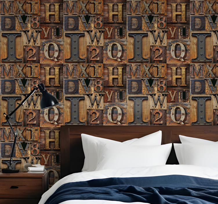 3d effekt brev tapet - Tenstickers