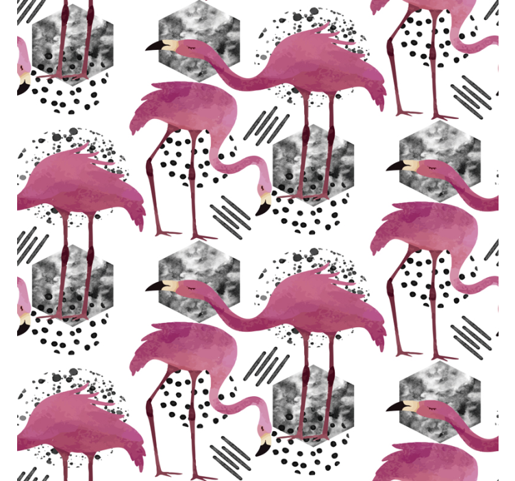 Djur tapeter flamingos vintage - Tenstickers