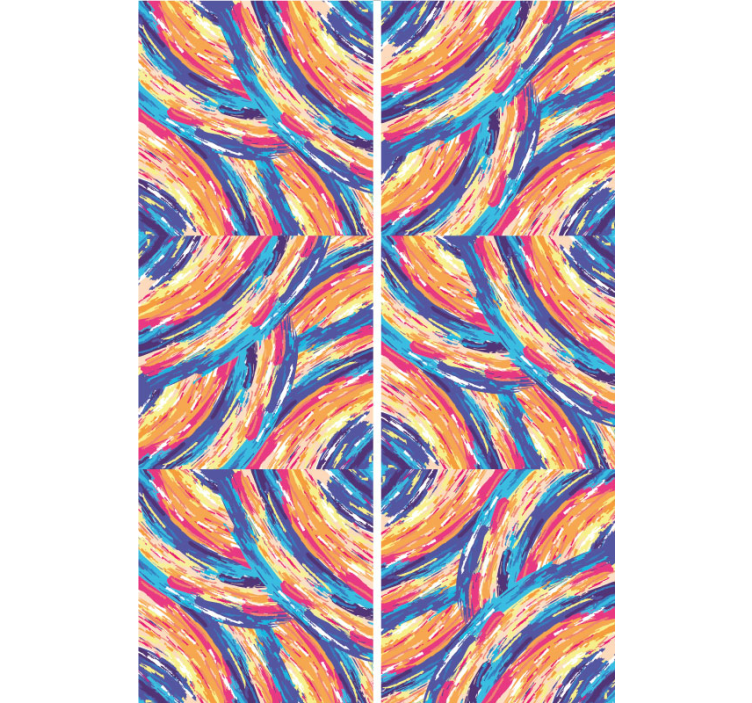 Mångfärgade penseldrag konst tapeter - Tenstickers