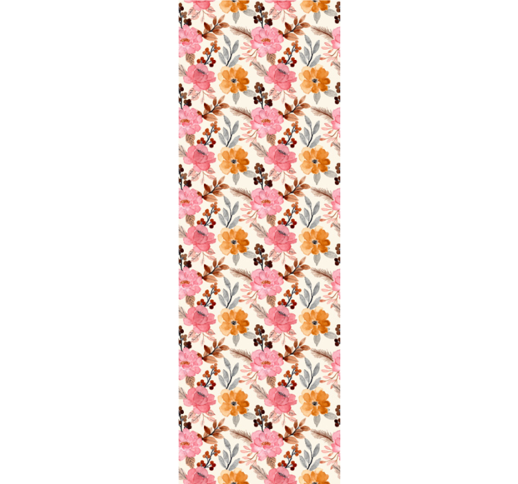 Akvarell blommor blomma tapeter - Tenstickers