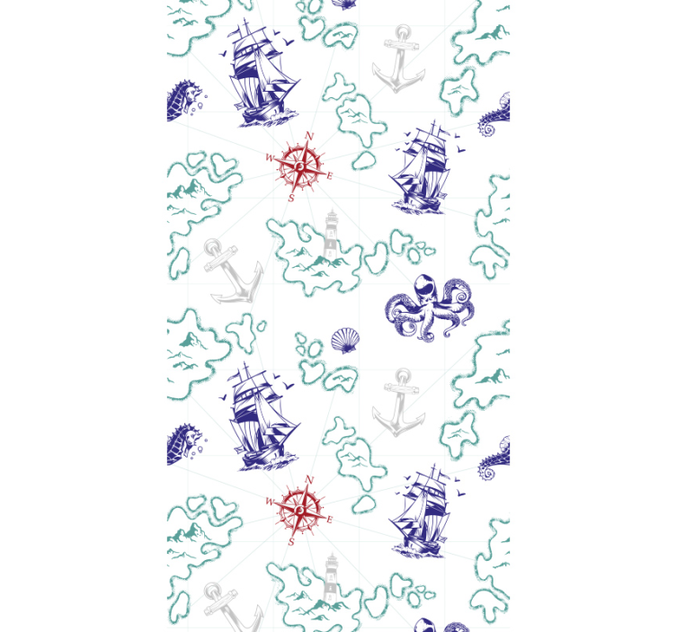 Skattkarta barnens tapeter - Tenstickers