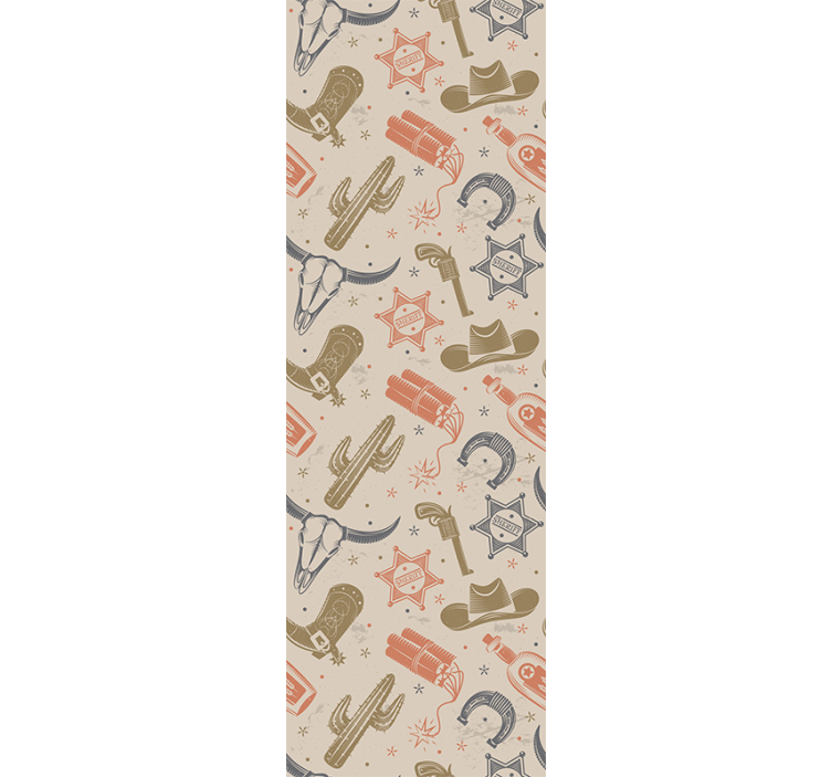 Cowboy element mönster sovrum tapet - Tenstickers