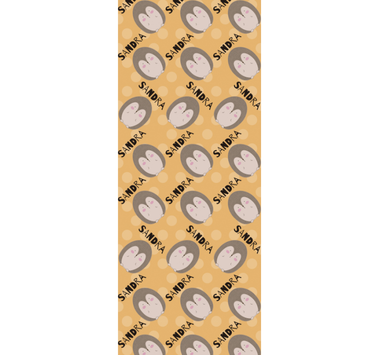 Anpassat igelkottsmönster Bebis tapet - Tenstickers