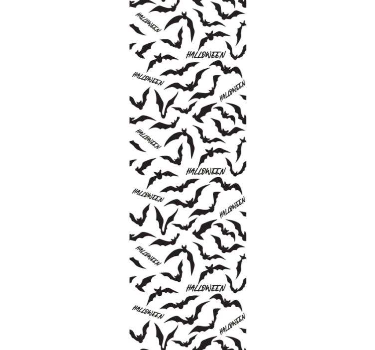 Fladdermöss och text Tapet halloween - Tenstickers