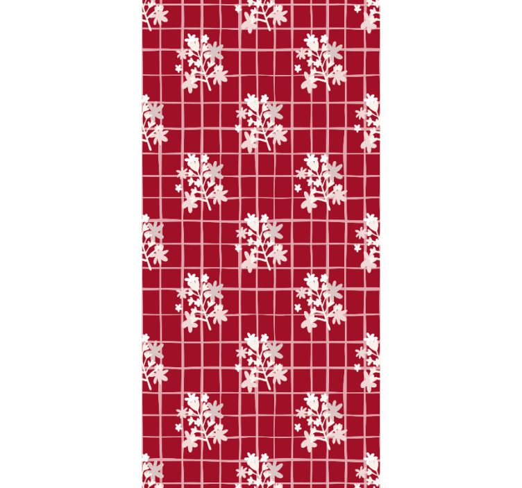 Blommosaikmönster Tapet blommig - Tenstickers