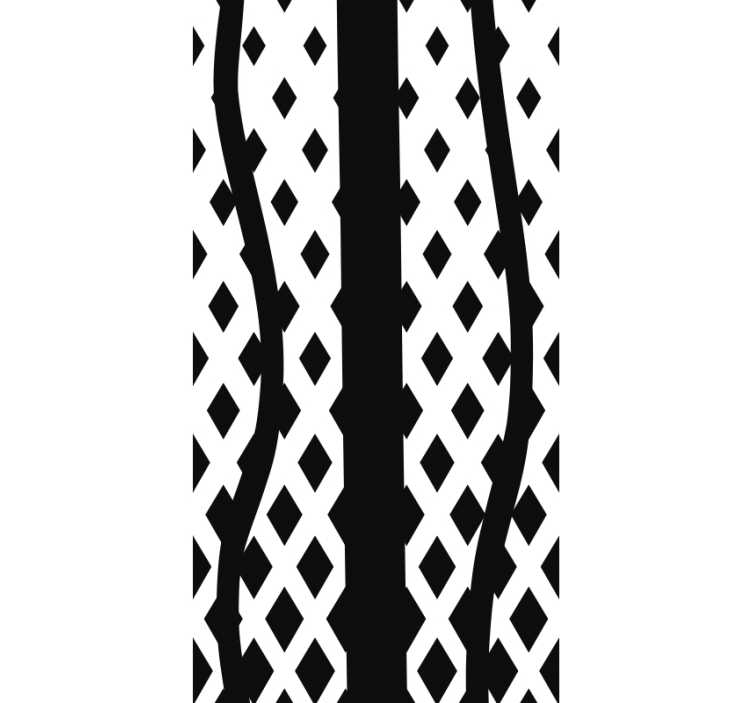 Svart tripes modern tapet - Tenstickers