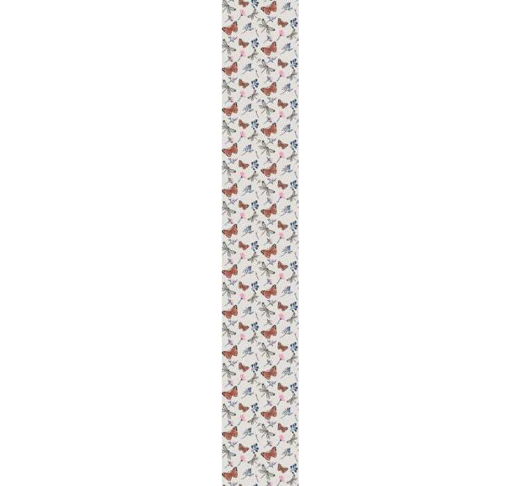 Fjäril och slända blomma tapet - Tenstickers