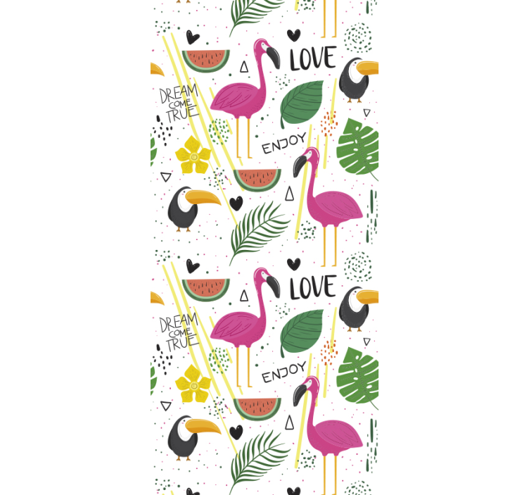 Flamingo drömmar barn tapet - Tenstickers