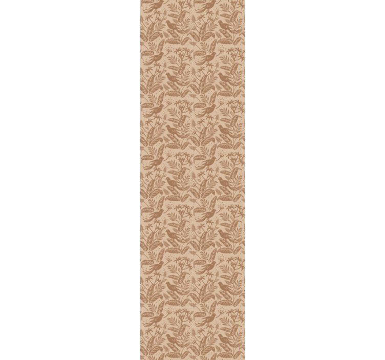 Fåglar på trädgrenar beige djur tapet - Tenstickers