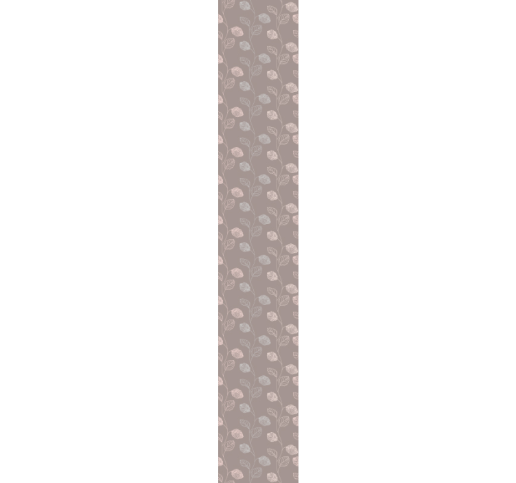 Rosa och grå blad tapet - Tenstickers