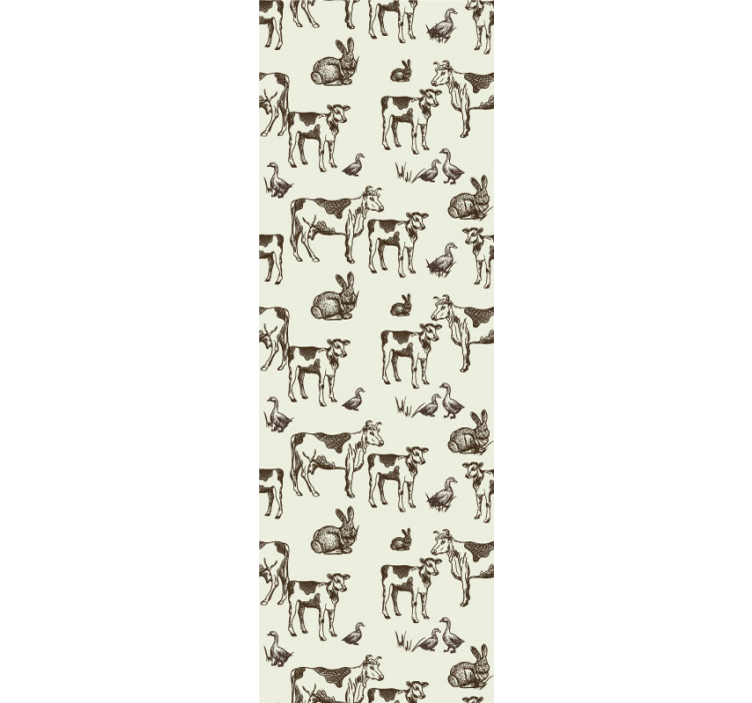 Retro djur tapet - Tenstickers