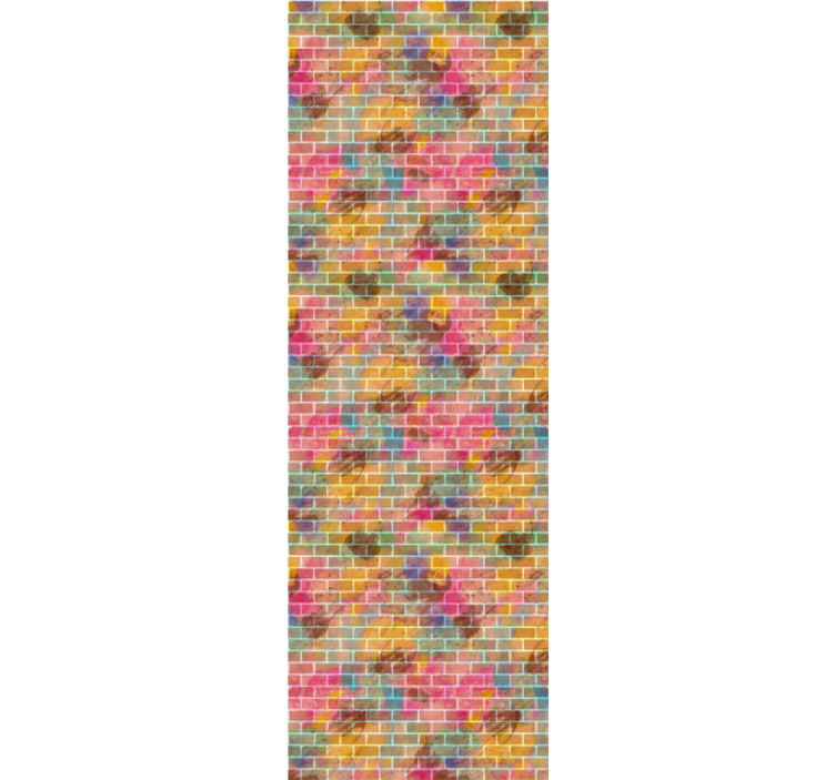 Färgglada tegelvägg tegel tapeter - Tenstickers