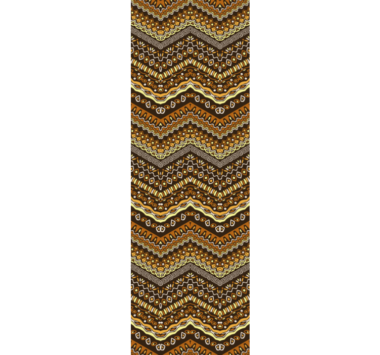 Brun dras afrikansk stamkonst tapet - Tenstickers