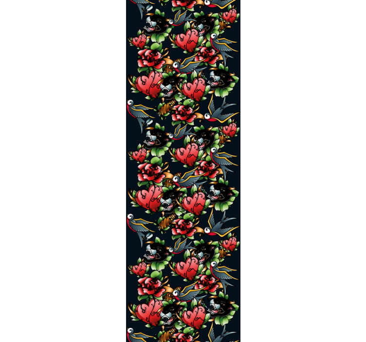 Tatuering stil mönster Tapet konst - Tenstickers