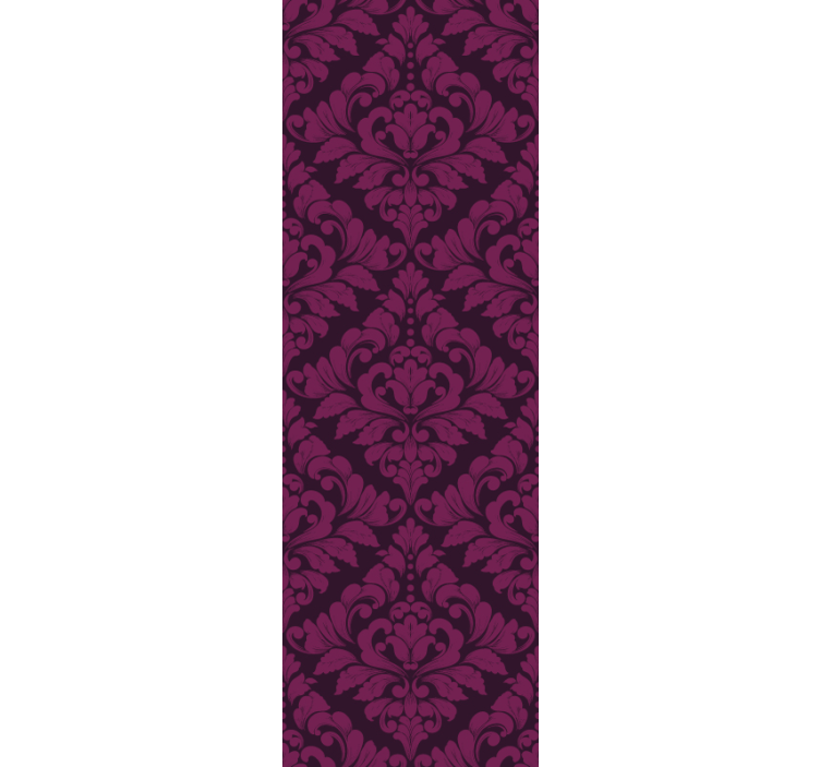 Lila ornament blommiga tapeter - Tenstickers