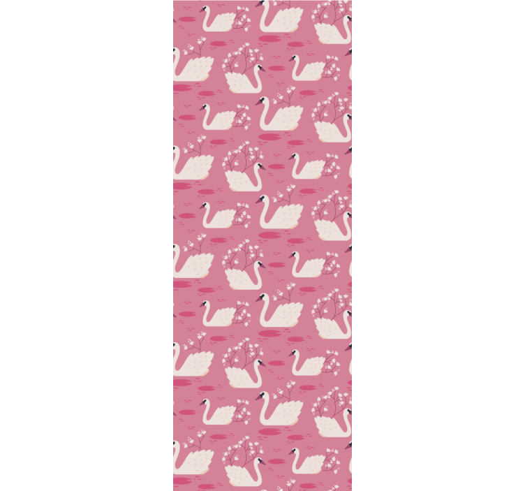 Hollywood-regency vit svan tapeter - Tenstickers