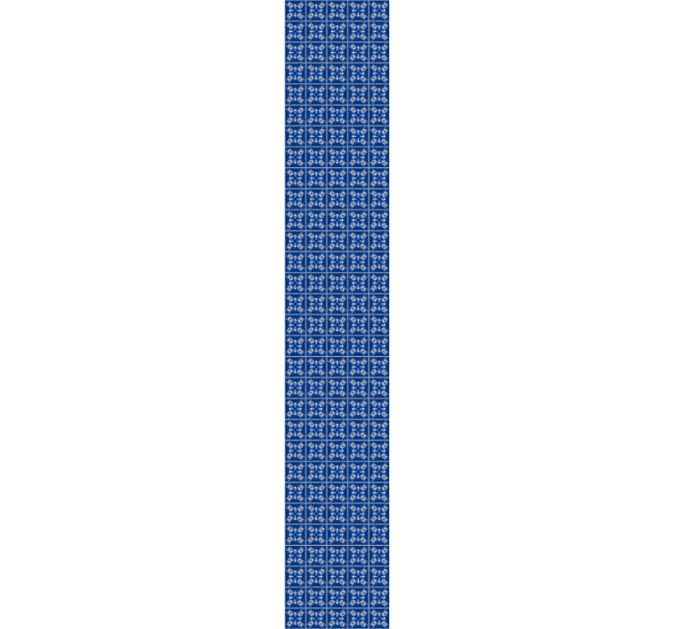 Intrikat blå mönster Tapet plattor - Tenstickers