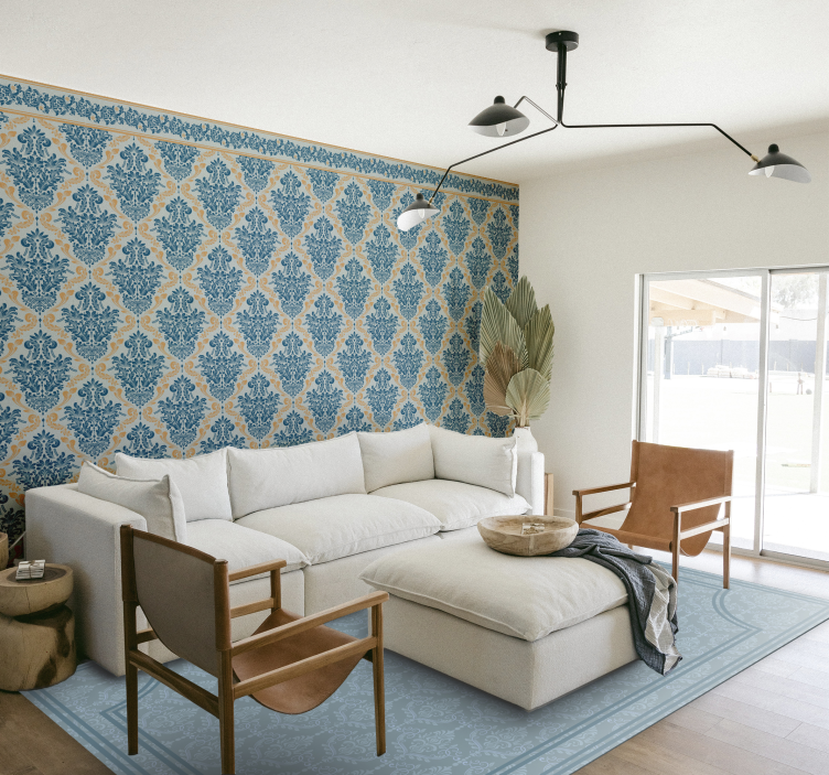 Elegant blommig design Barock tapet - Tenstickers