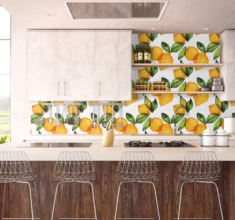 Citron Medelhavsstil Tapet andra dekorativa - Tenstickers