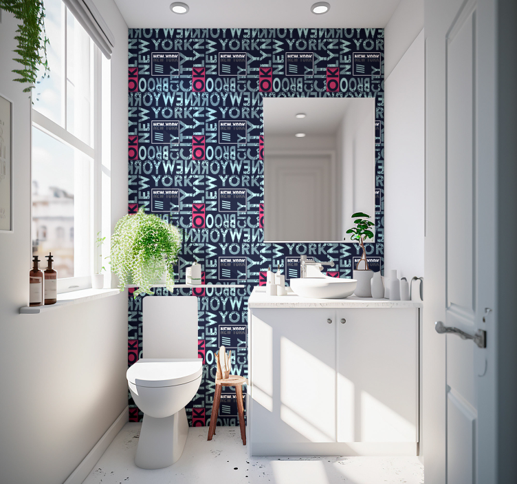 Urban typografi Tapet new york - Tenstickers