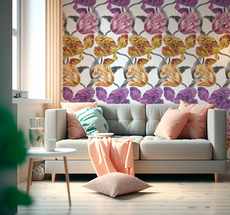 Eleganta tulpaner Tapet blommor - Tenstickers