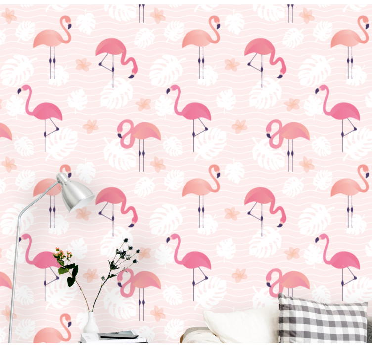 Flamingo huddle djur tapet - Tenstickers