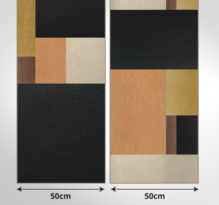 Abstrakt tapet läder mosaik - Tenstickers