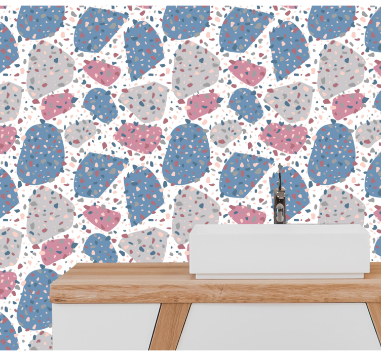 Spräcklig terrazzo Tapet cirklar, prickar och polka dots - Tenstickers