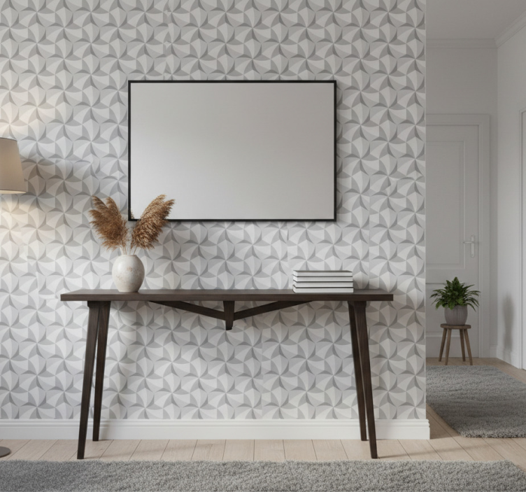 Abstract swirl mönster tapet korridor - Tenstickers