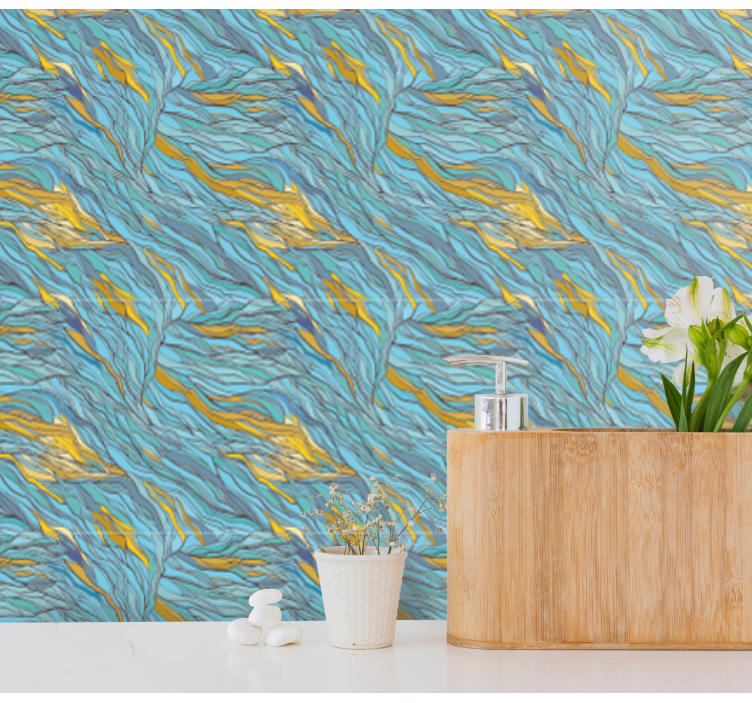 Abstrakt organiskt flöde abstrakt tapet - Tenstickers