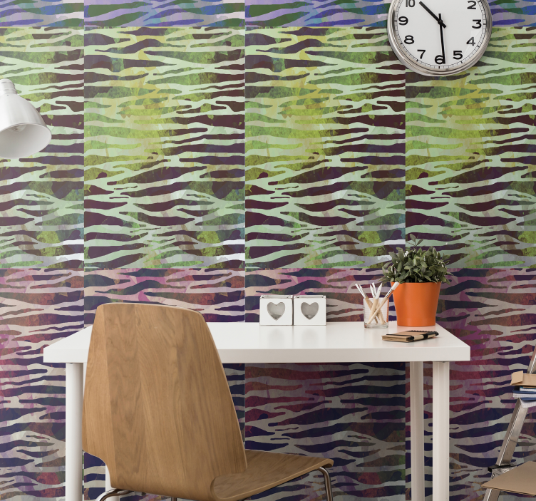 Abstrakt zebra tryck djur tapet - Tenstickers