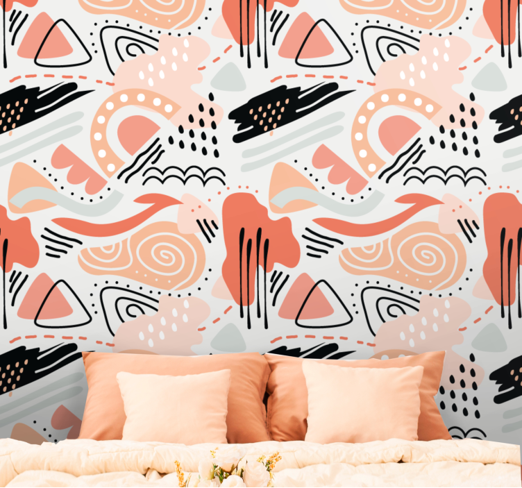 Abstrakta former abstrakt tapet - Tenstickers