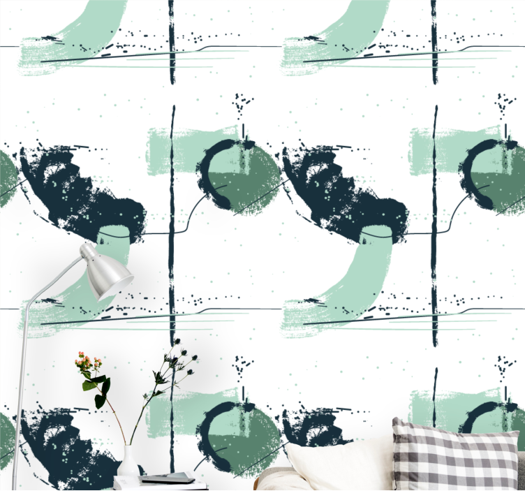 Abstrakta geometriska formationer abstrakt tapet - Tenstickers