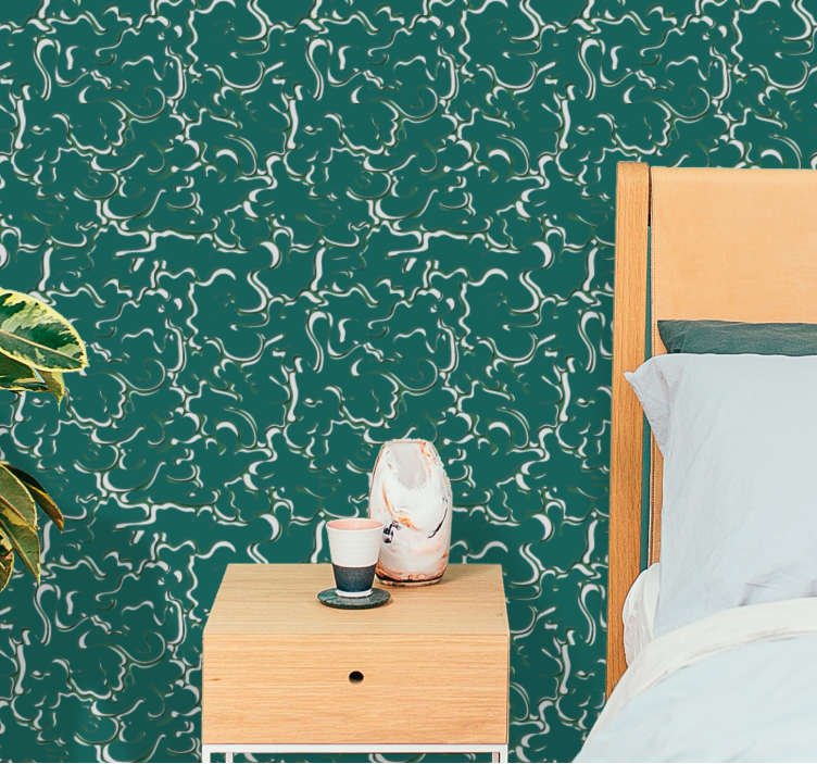 Abstrakta virvlar tapet geometriska former - Tenstickers