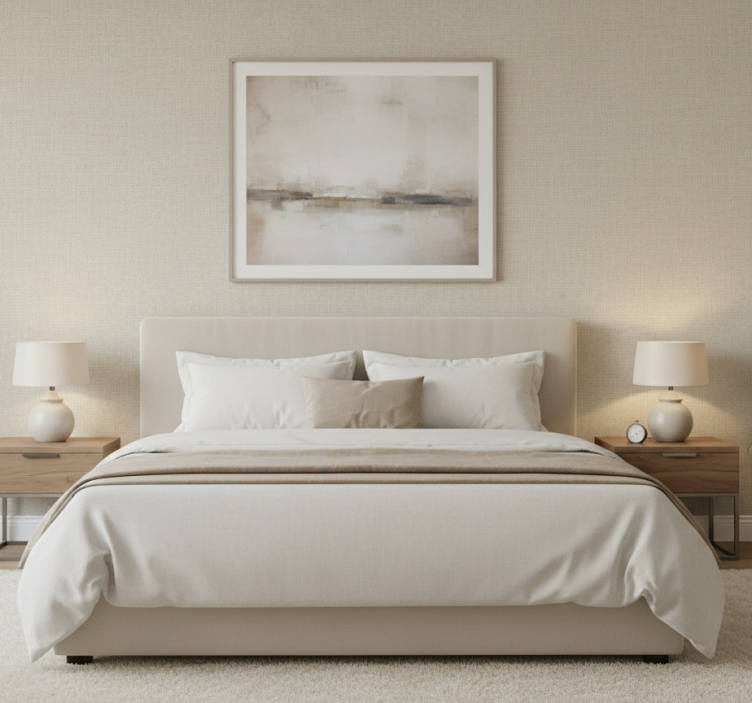 Äktenskap tapet beige tygtextur - Tenstickers