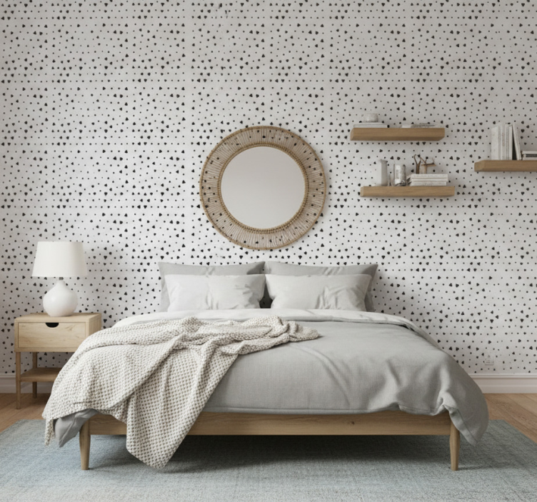 Äktenskap tapet geometriskt hjärtmönster - Tenstickers