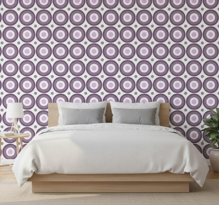 Äktenskap tapet lila 70-tals stil - Tenstickers