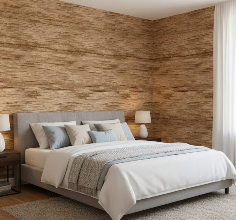 Äktenskap tapet randig ljusbrun - Tenstickers