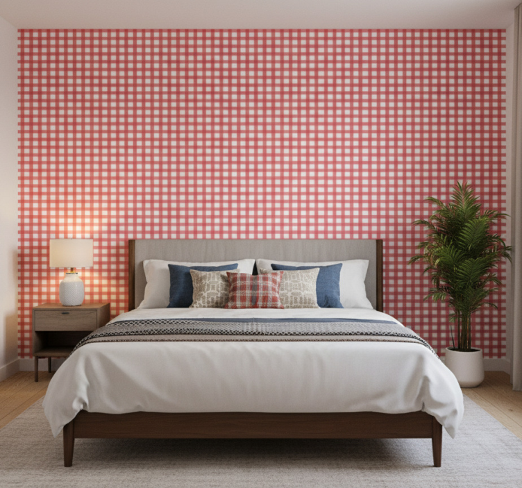 Äktenskap tapet rutmönster - Tenstickers