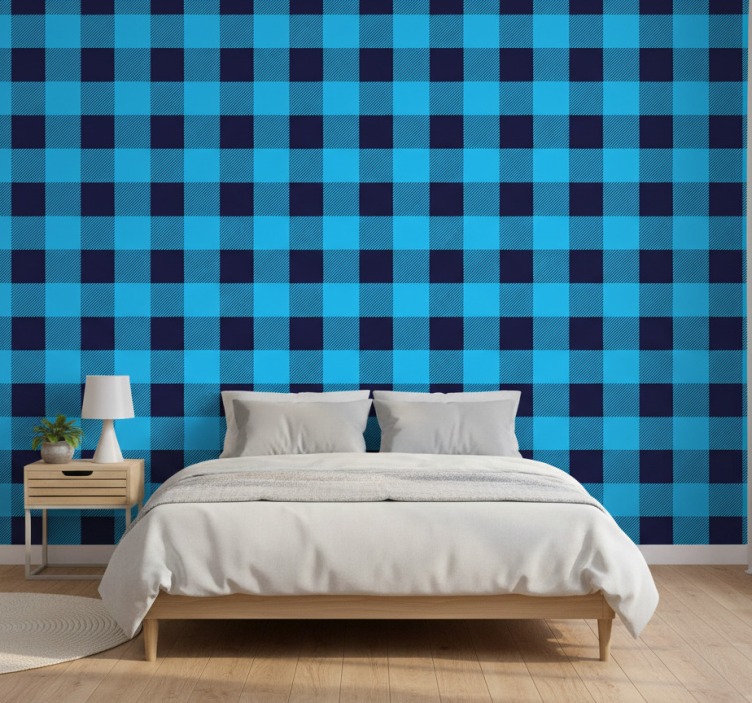 Äktenskap tapet rutmönsterdesign - Tenstickers