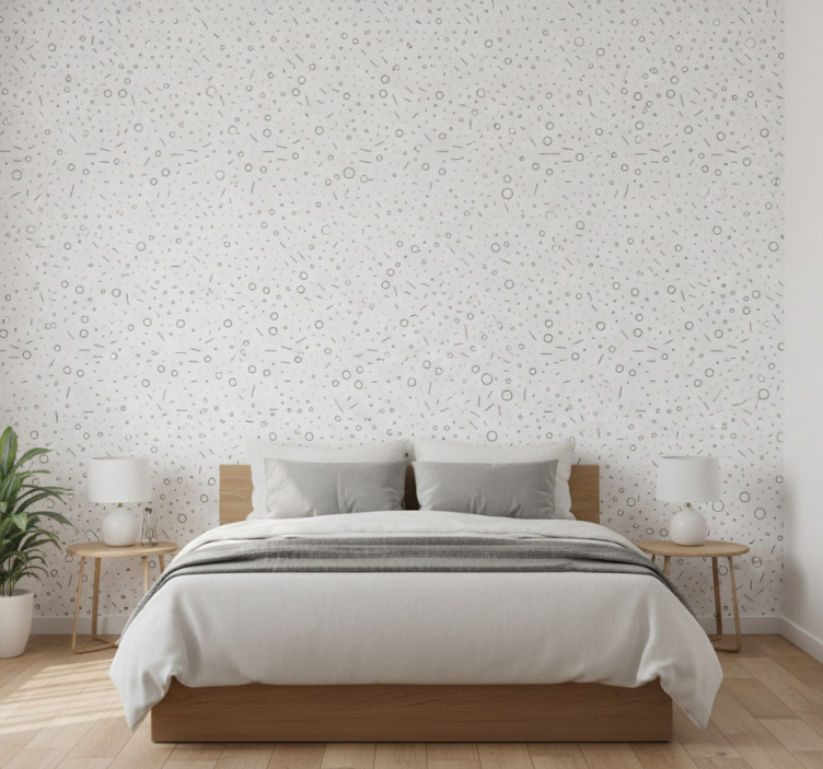 Äktenskap tapet svartvit mönster - Tenstickers