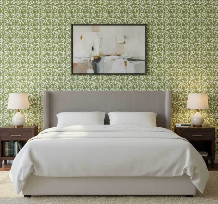 Äktenskap tapet vinmönster enkelhet - Tenstickers