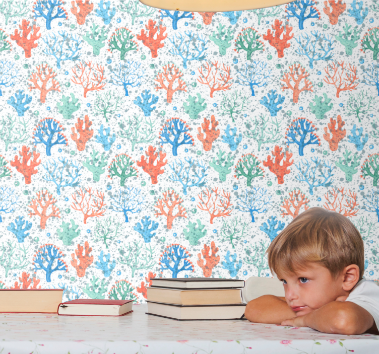 Avtryck av korallrev tapet natur - Tenstickers