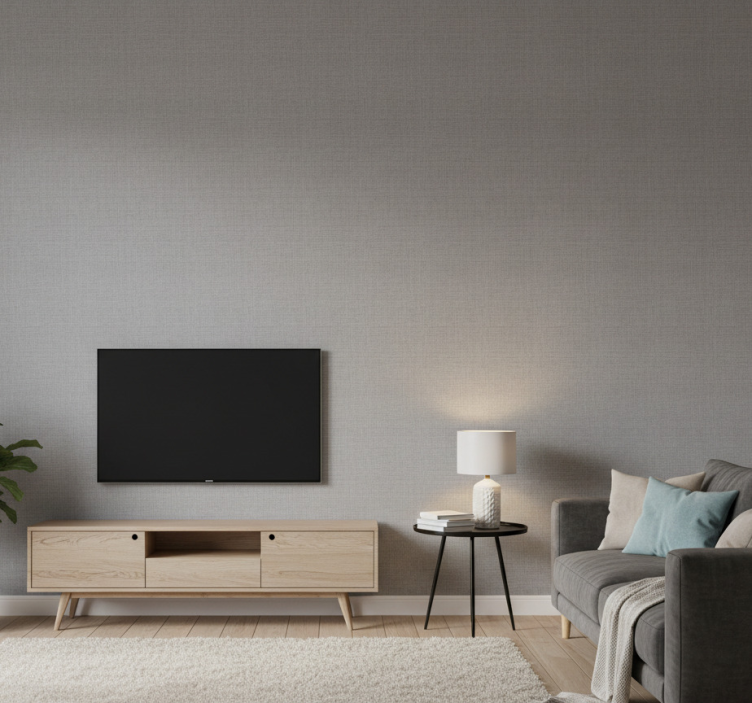 Badrumstapet grå linneimitation - Tenstickers