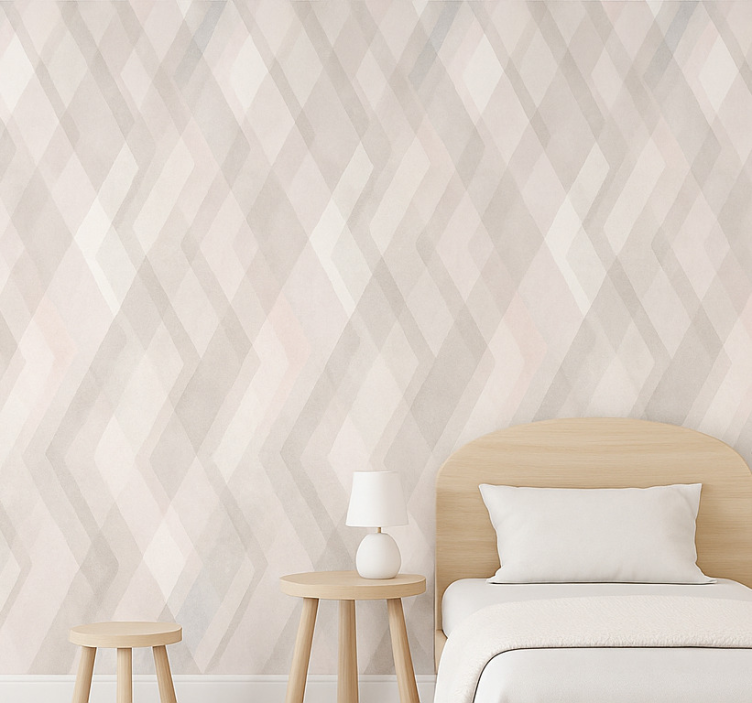 Barn tapet ljusgrå abstrakt mönster - Tenstickers