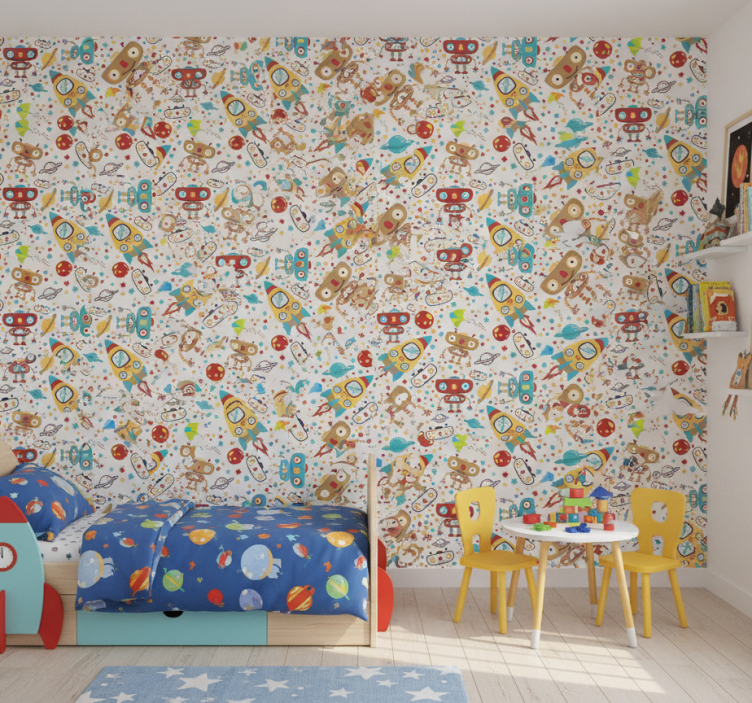 Barn tapet rymdrobotar äventyr - Tenstickers