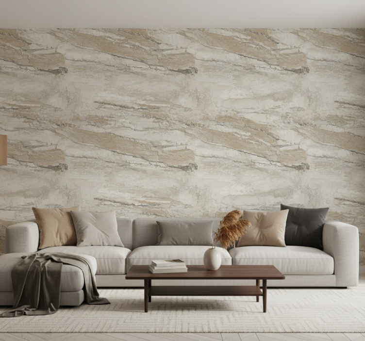 Beige tapet kall enkel textur - Tenstickers