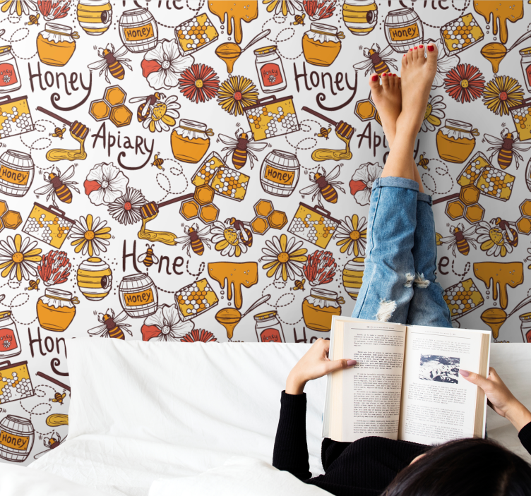 Bikupa glädje Tapet konst - Tenstickers