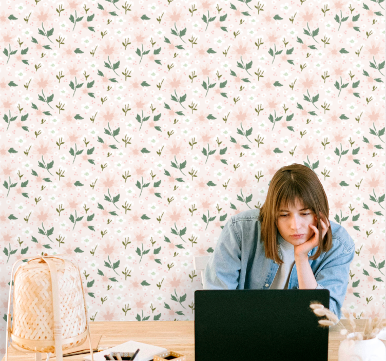 Blommig delikatess Tapet blommor - Tenstickers