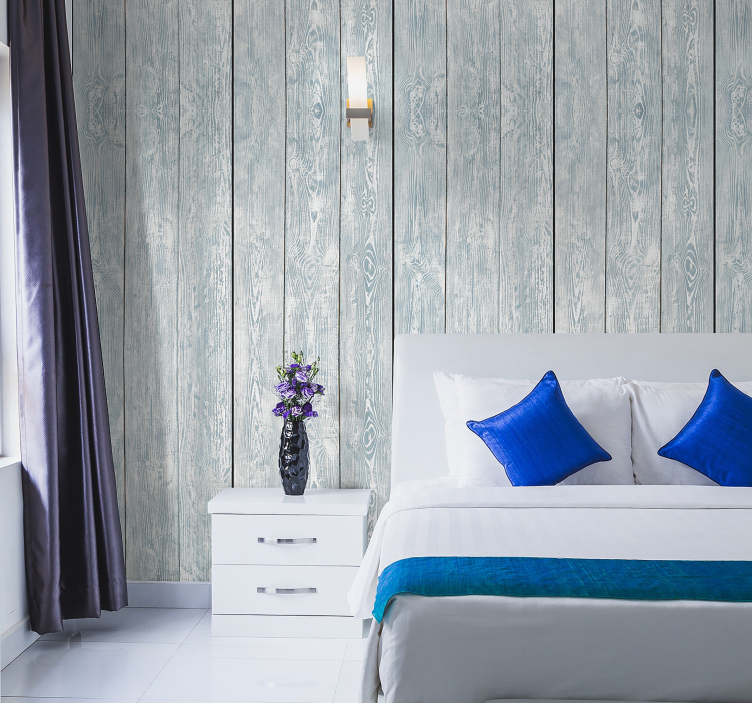 Charm av grå trä tapet tapeter - Tenstickers